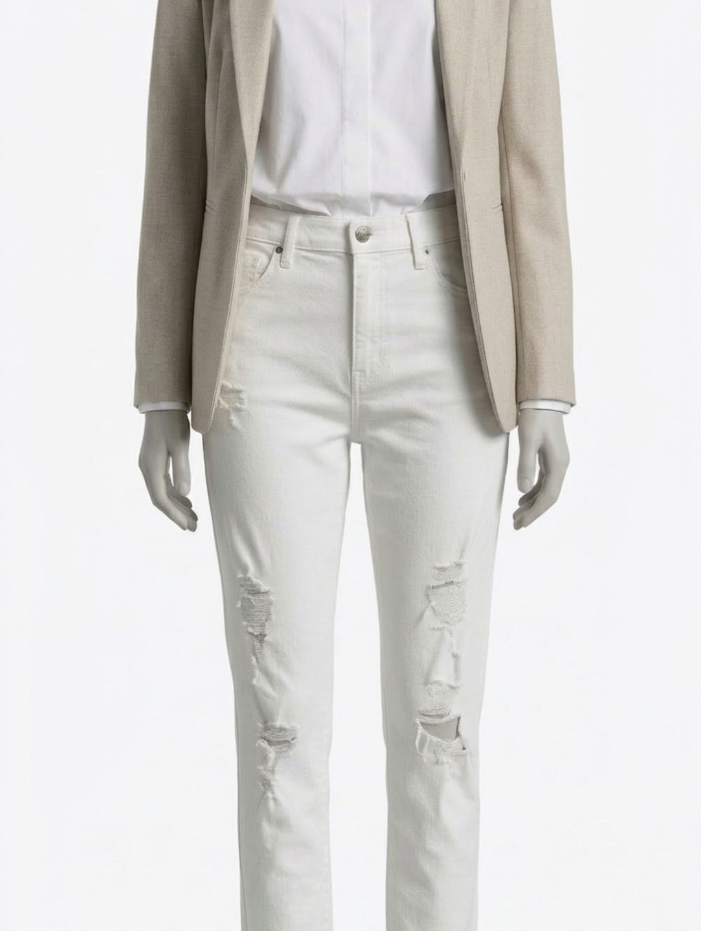 Lucky Brand White Cropped Ankle Jeans